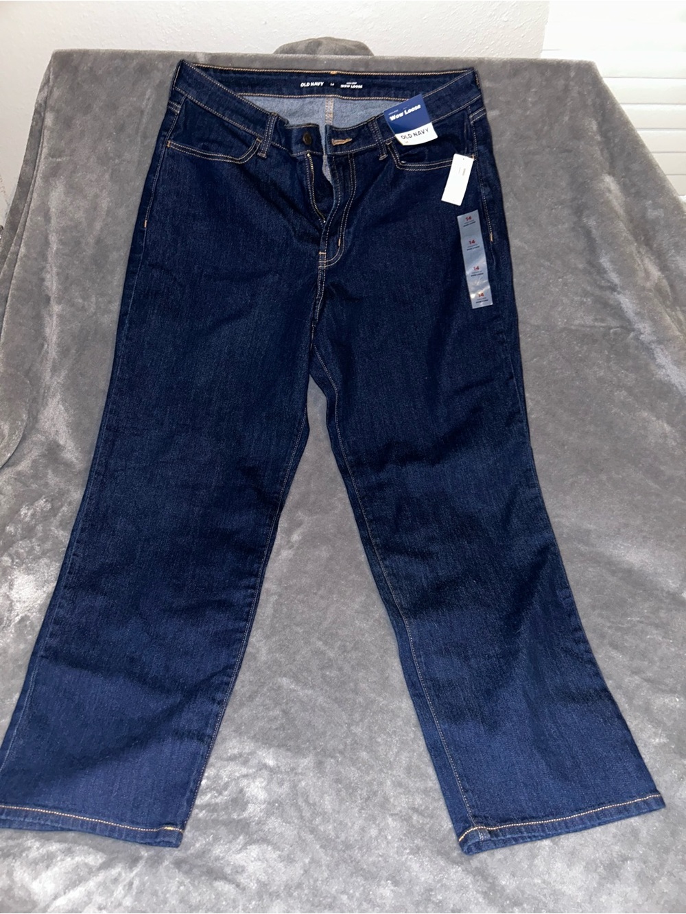 Old Navy Dark Blue High-Rise Wow Loose Jeans